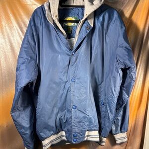 Cabelas large Men's‎ Blue Hoodie built in Jacket. GG